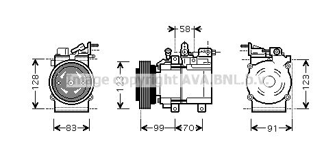 AVA QUALITY COOLING Компрессор, кондиционер HYK160